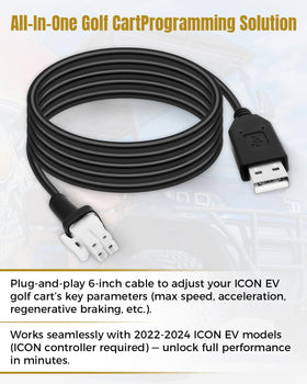 Installation-friendly Daxabfuz cable suitable for ICON EV maintenance.