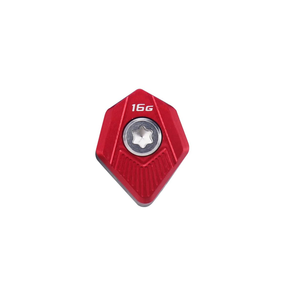 DAZUZ HISTAR 16g red golf weight close-up for Cobra SZ tuning.