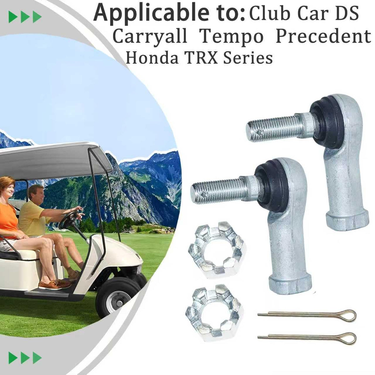 db11 ball joint tie rod end kit for Club Car Carryall enhances steering stability