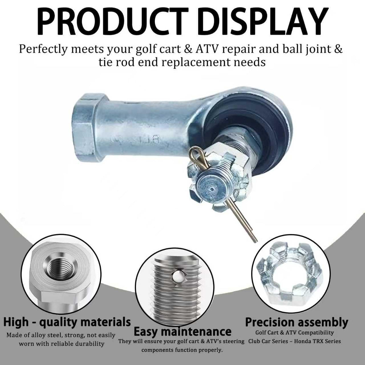 db11 ball joint tie rod end kit for Club Car Precedent supports smooth handling