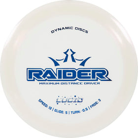 Raider weighs 170-172 g for consistent distance throws.
