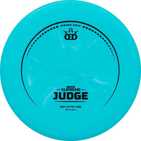 Dynamic Discs Judge Putter in Supreme plastic delivers a straight flight
