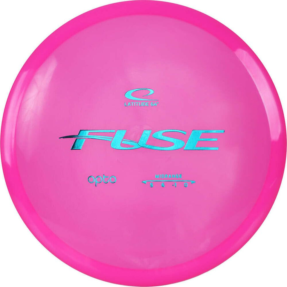 D·D Dynamic Discs Latitude 64 Opto Fuse midrange in pink, beginner-friendly control and consistent flight.