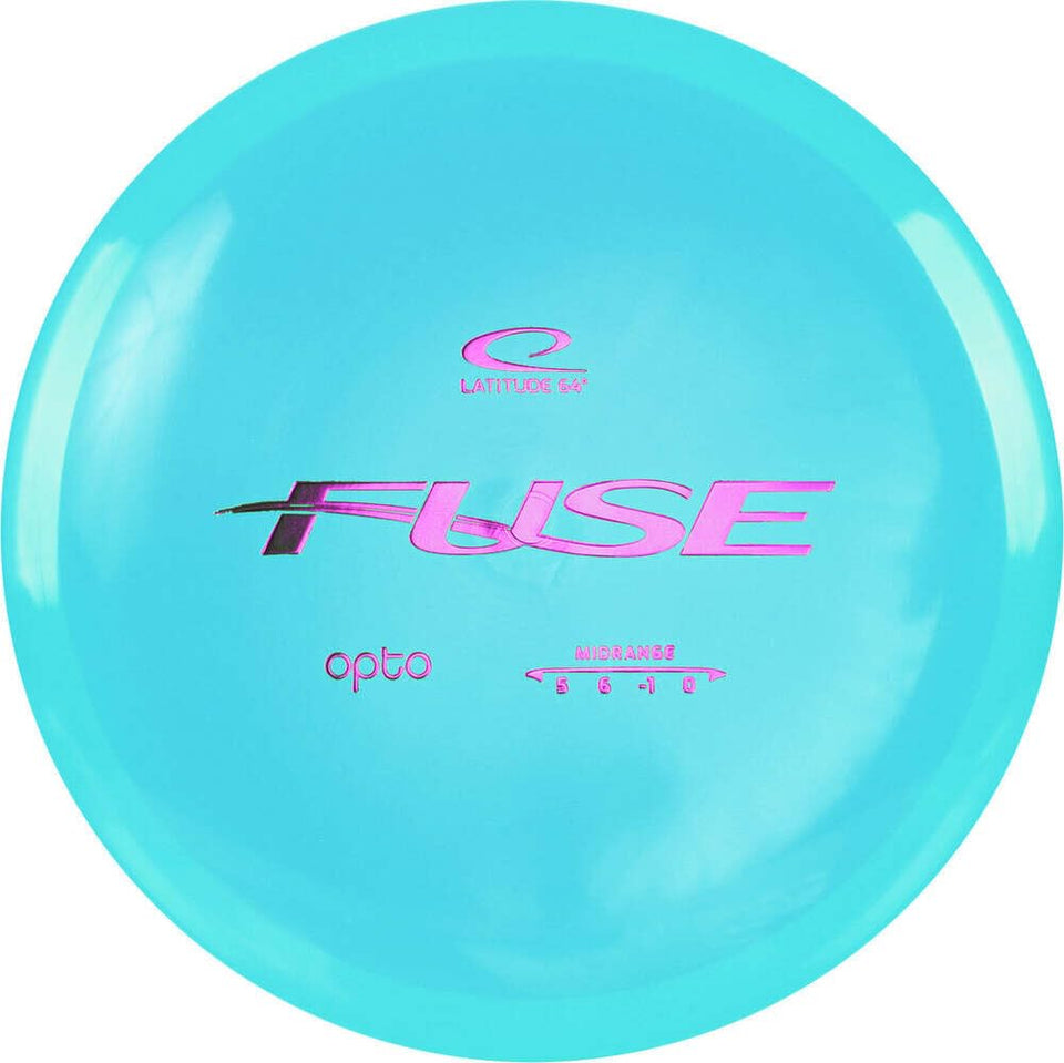 DD Dynamic Discs Latitude 64 Opto Fuse midrange turquoise for straight flight and easy control.