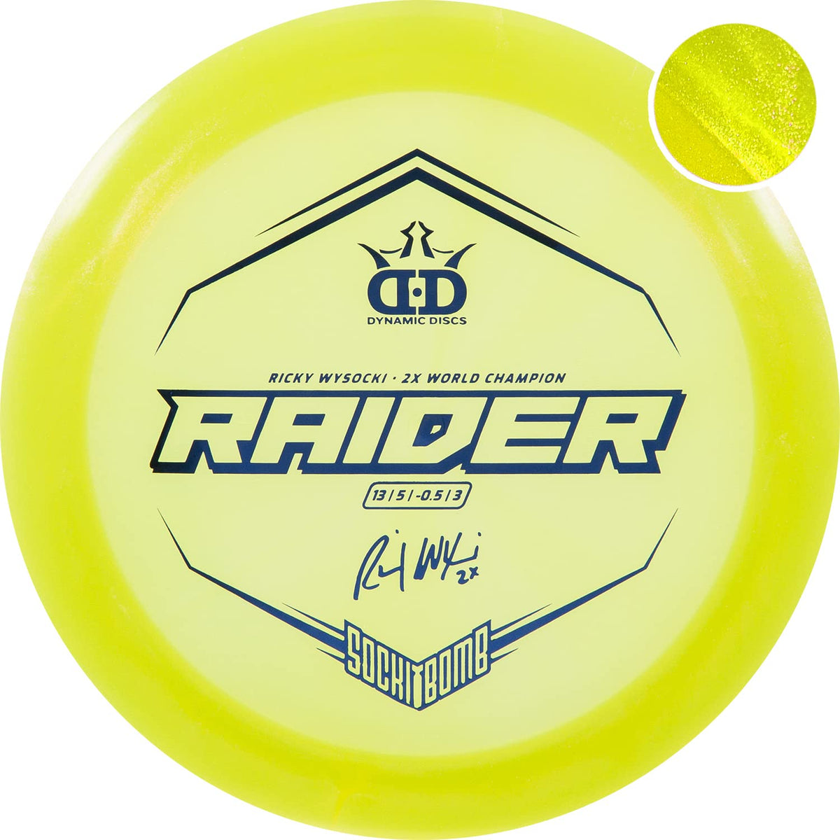 Raider close-up with Sockibomb stamp highlighting stability and reliability