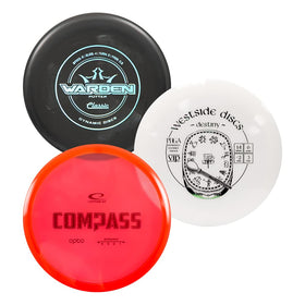 Three random discs reveal varied colors and premium plastics