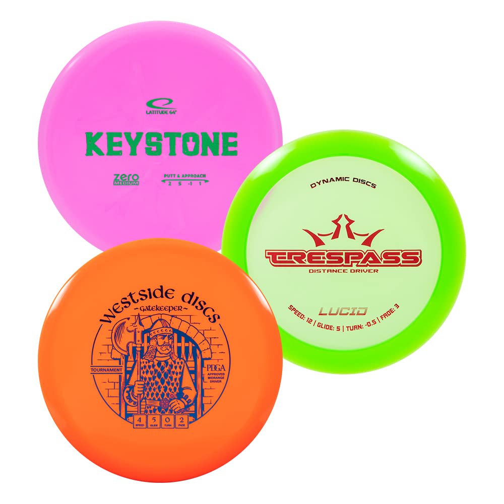 D·D Dynamic Discs Trilogy set midrange displays stable flight for mid-range shots