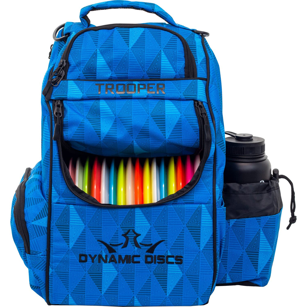 Dynamic Discs Trooper bag front view showing ample disc storage.