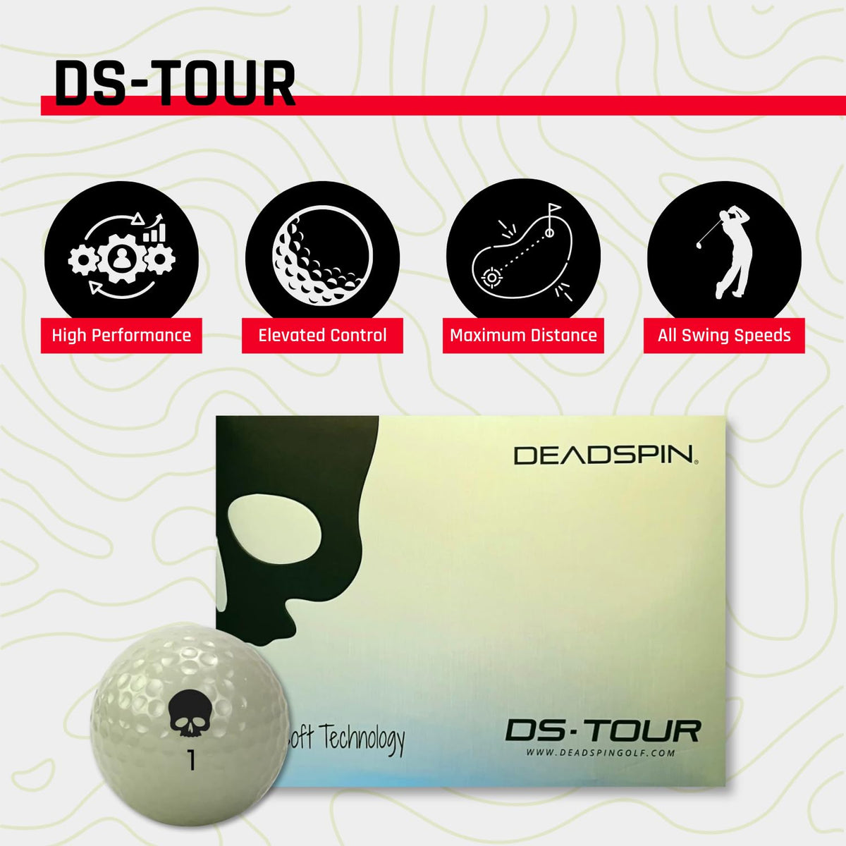 Close-up of the matte urethane cover on Deadspin DS Tour balls.
