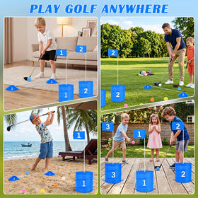 deAO Golf Yard Game balls six colors for color-coded play.
