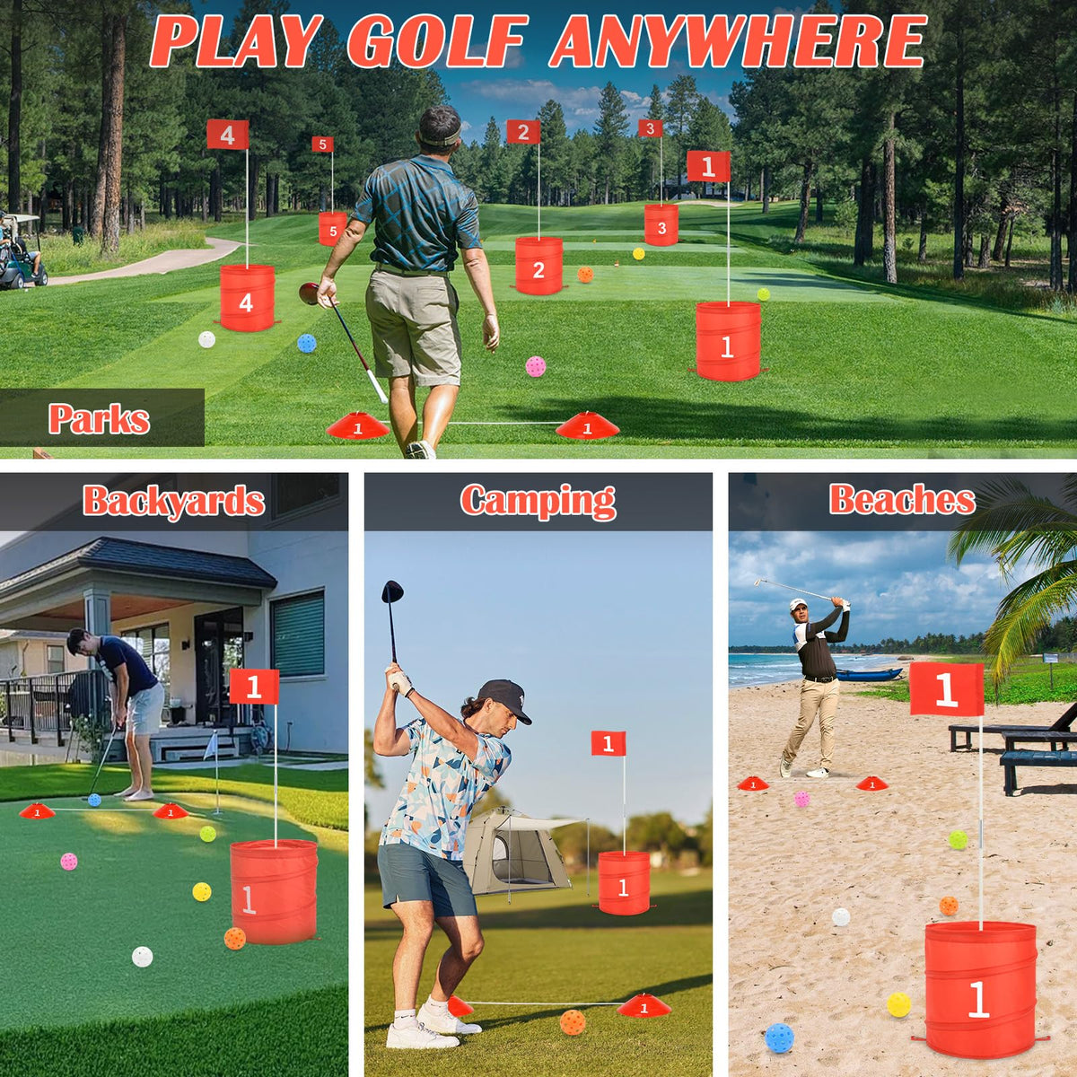 deAO Golf Yard Game carry bag portable for parks and beaches