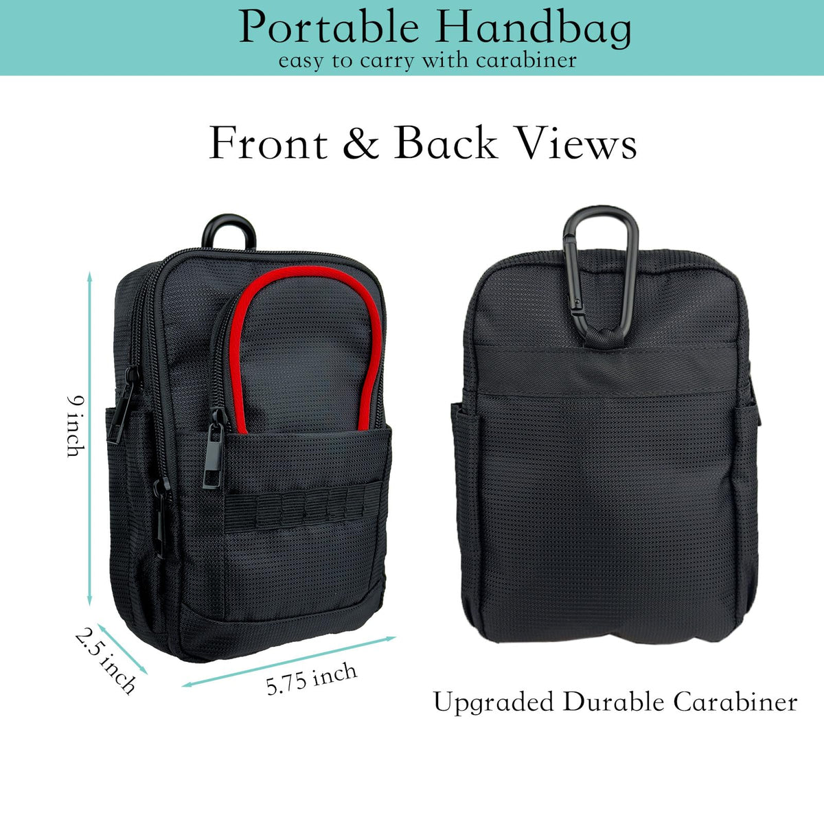 DEEALL Compact attachment on belt loop for organized valuables on the go