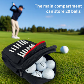 DEEALL 3-zip golf tee pouch keeps tees, markers, and keys neatly organized