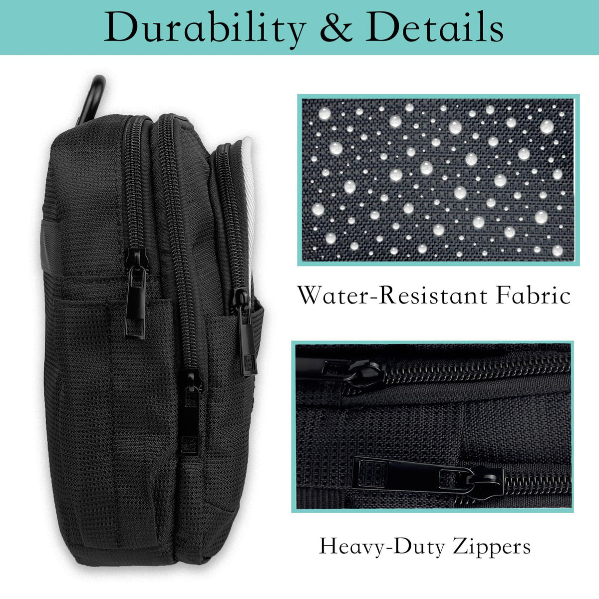DEEALL gift for active golfers compact pouch fits tees, balls, and keys.