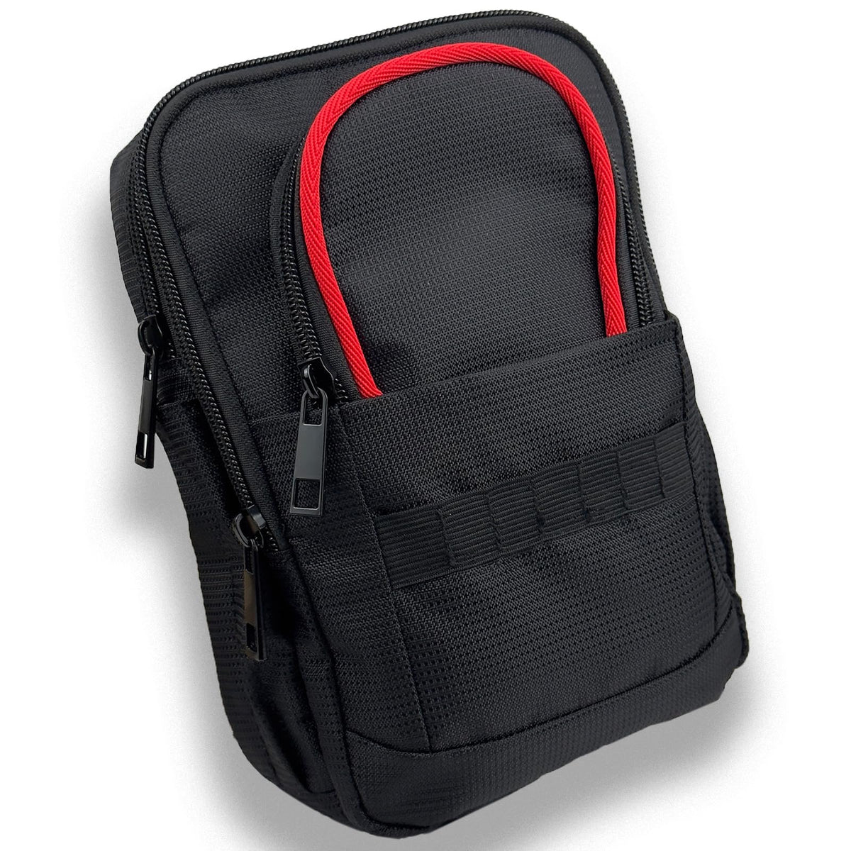 DEEALL Tactical Golf Pouch with Clip-On Carabiner attached to a belt for quick access