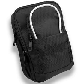 DEEALL tactical golf valuables pouch with clip for easy belt attachment and quick access.