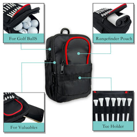 DEEALL Water-resistant Golf Pouch with durable nylon shell protects gear in adverse weather