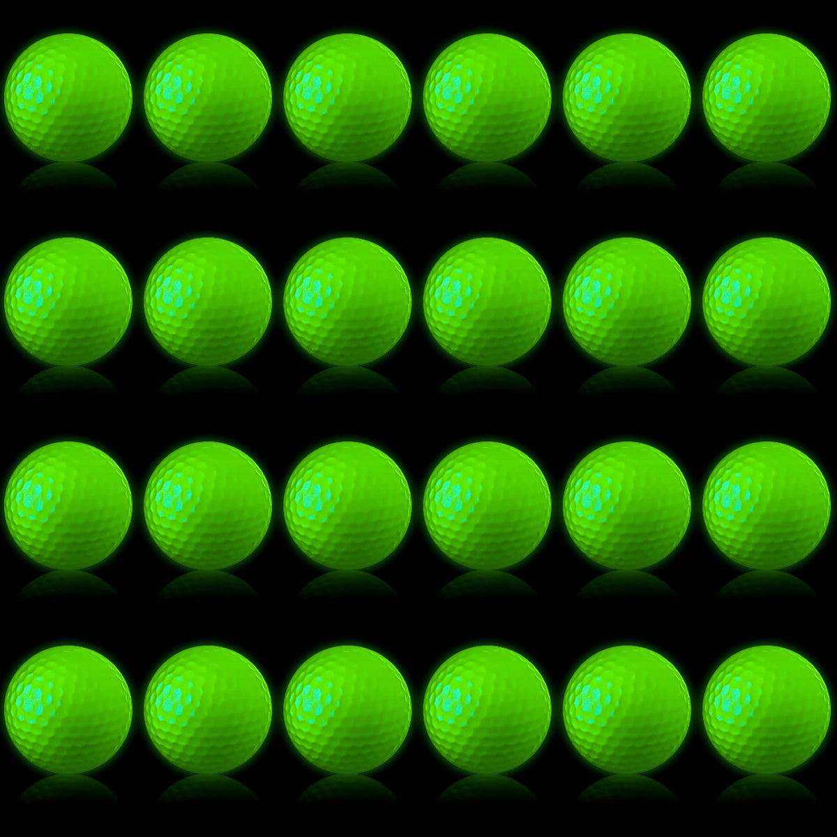 Deekin glow golf balls: 24-pack glow-in-the-dark for night play