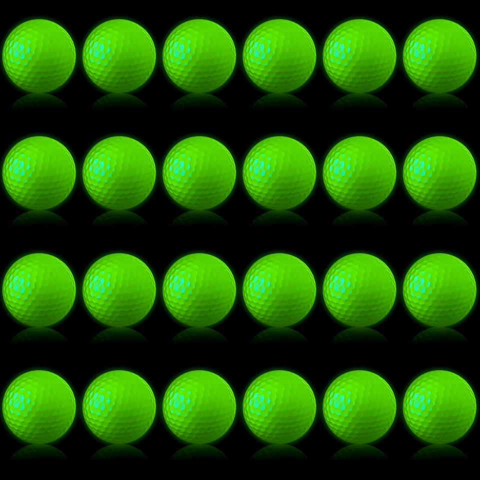 Deekin glow golf balls: 24-pack glow-in-the-dark for night play