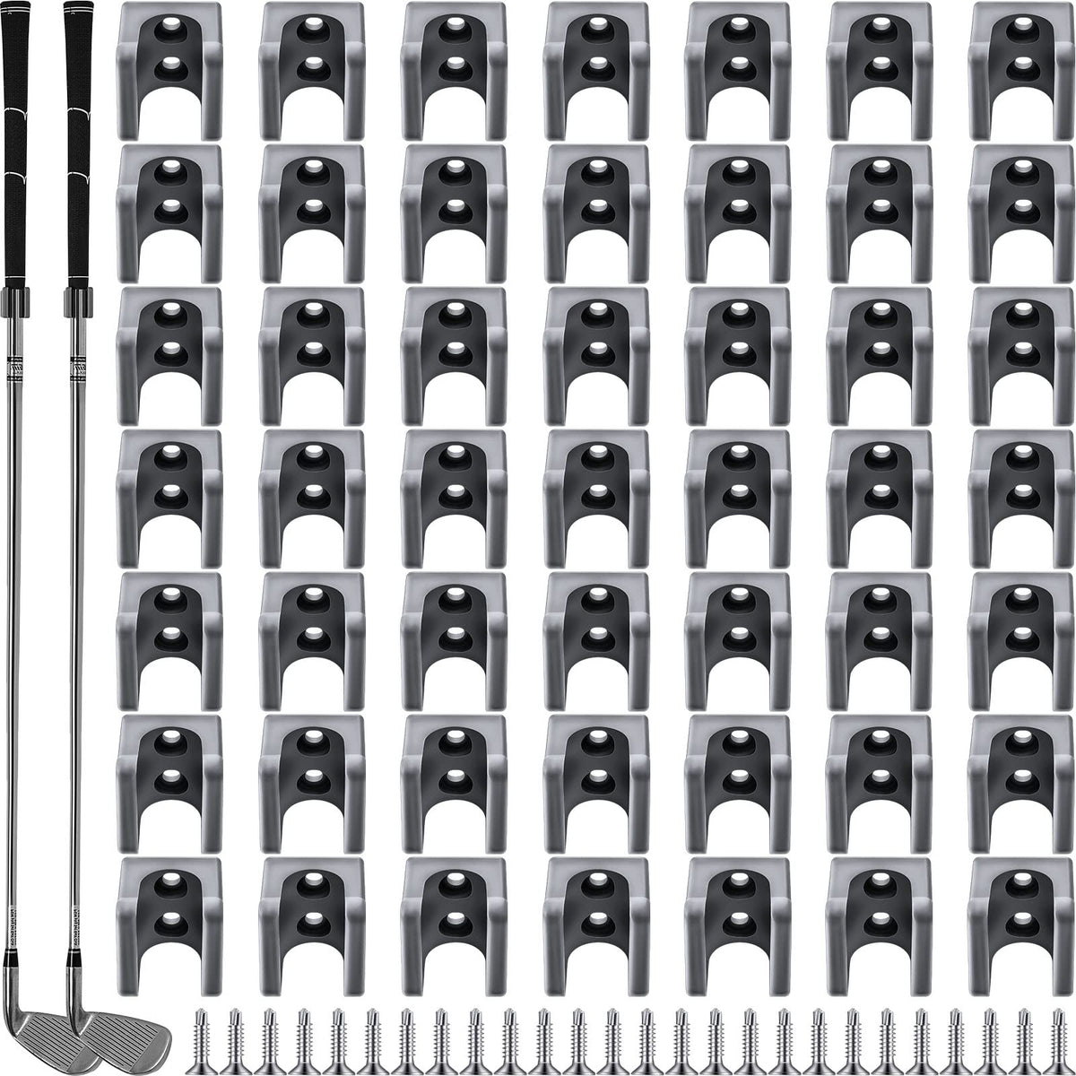 Deekin golf club hanger gray compact holder keeps clubs neatly organized on the wall.