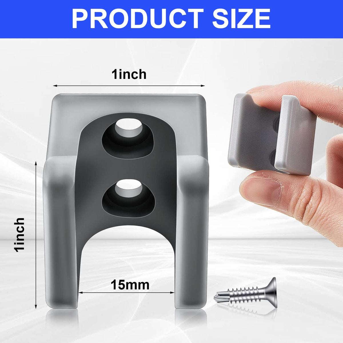Deekin golf club hanger gray screw pack provides ready-to-use mounting hardware.