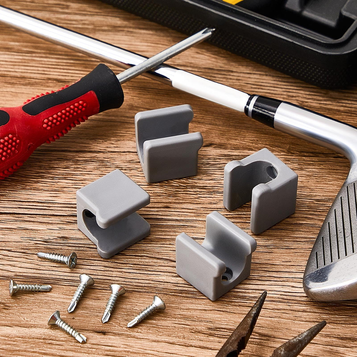 Deekin wall mount installation in gray helps declutter your garage.