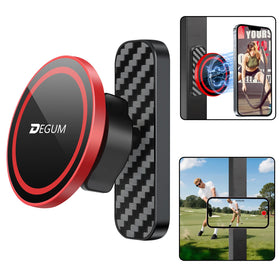 DEGUM magnetic golf cart phone holder with front magnet for secure grip.