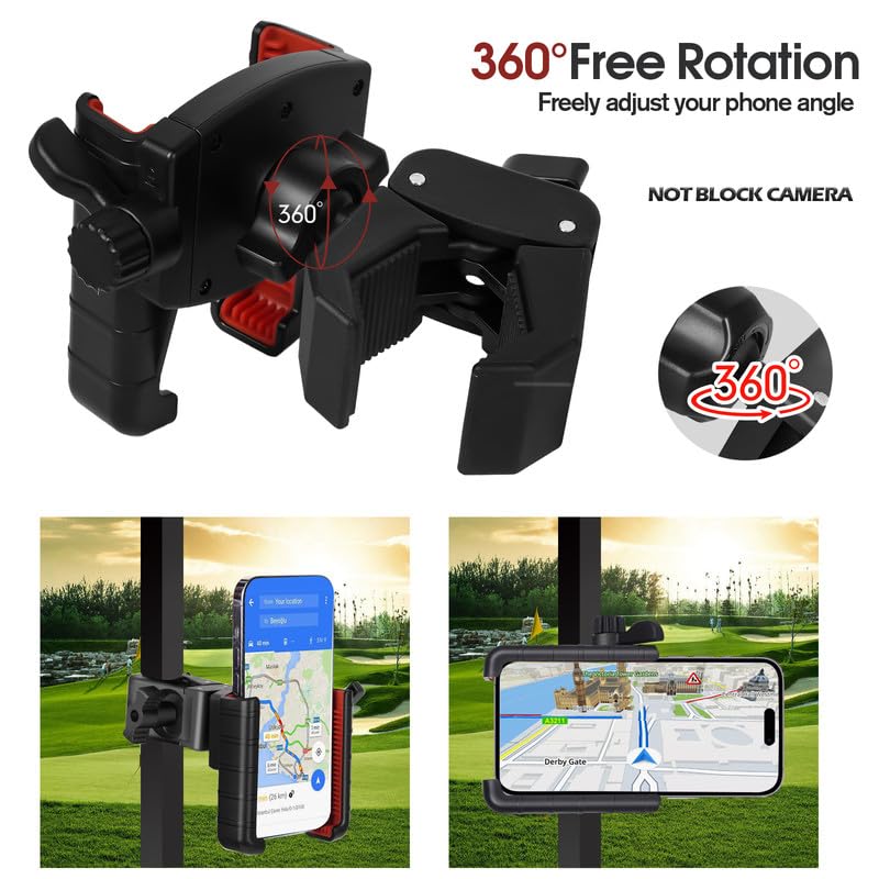 DEGUM 360-rotation mount provides flexible angles for GPS and calls.