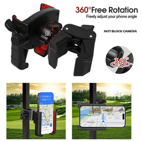 DEGUM 360-rotation mount provides flexible angles for GPS and calls.