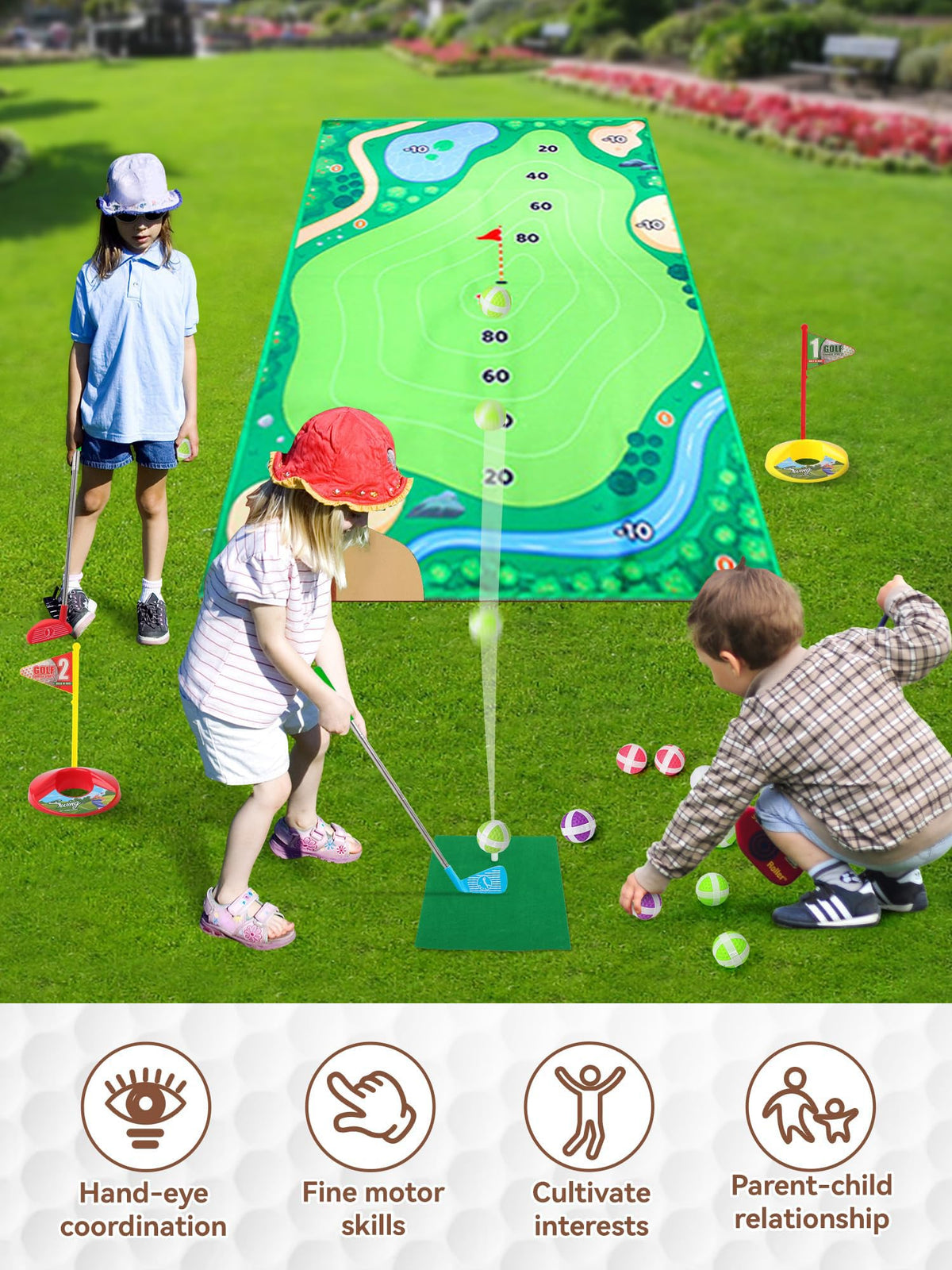 Dekvoraq family golf game pack perfect for kids' rooms.