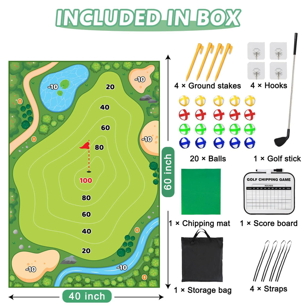 Dekvoraq sticky golf balls enable safe, mess-free indoor play.
