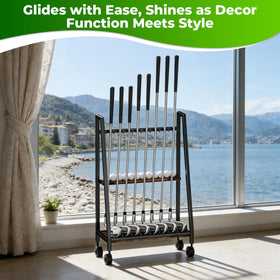 DEMEGA portable golf storage rack for garage and home office