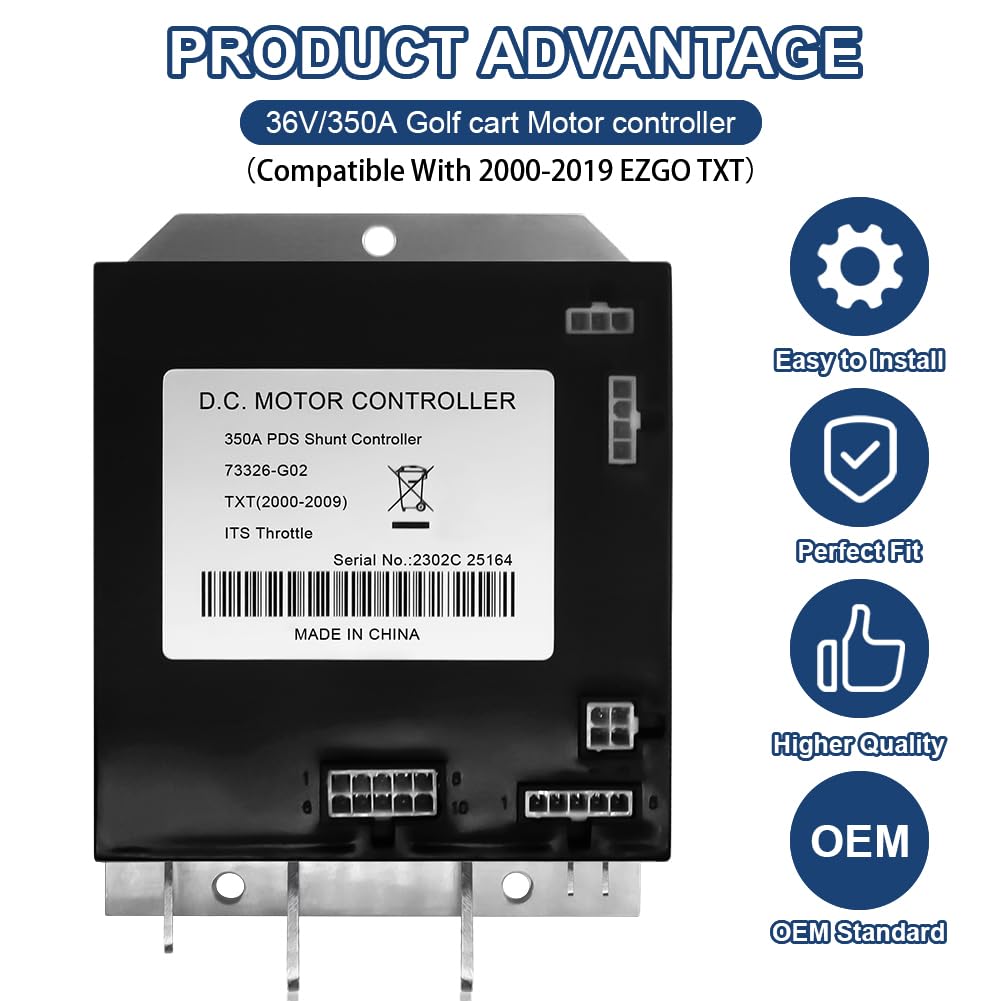 DEROACE 73326G02 in-use with EZGO TXT demonstrates smooth acceleration