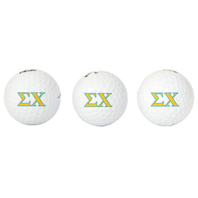 Desert Cactus Sigma Chi 3-pack golf balls for practice and play