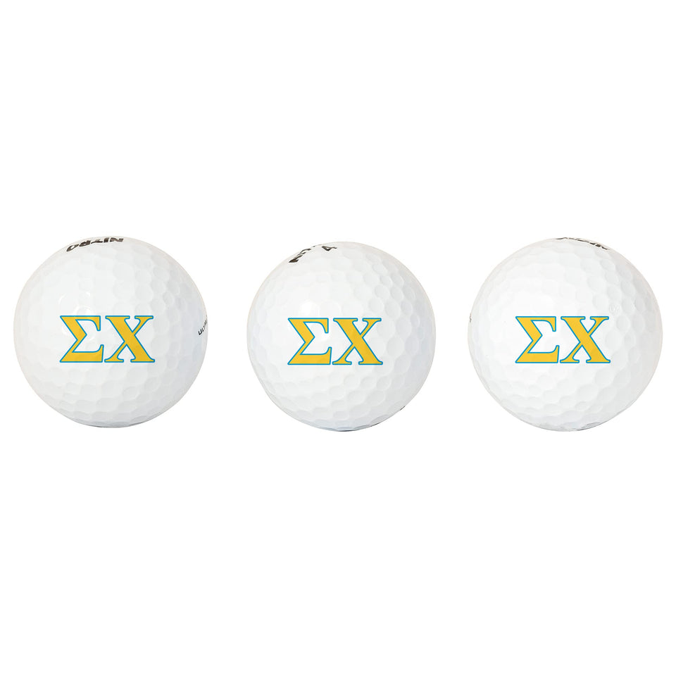 Desert Cactus Sigma Chi 3-pack golf balls for practice and play