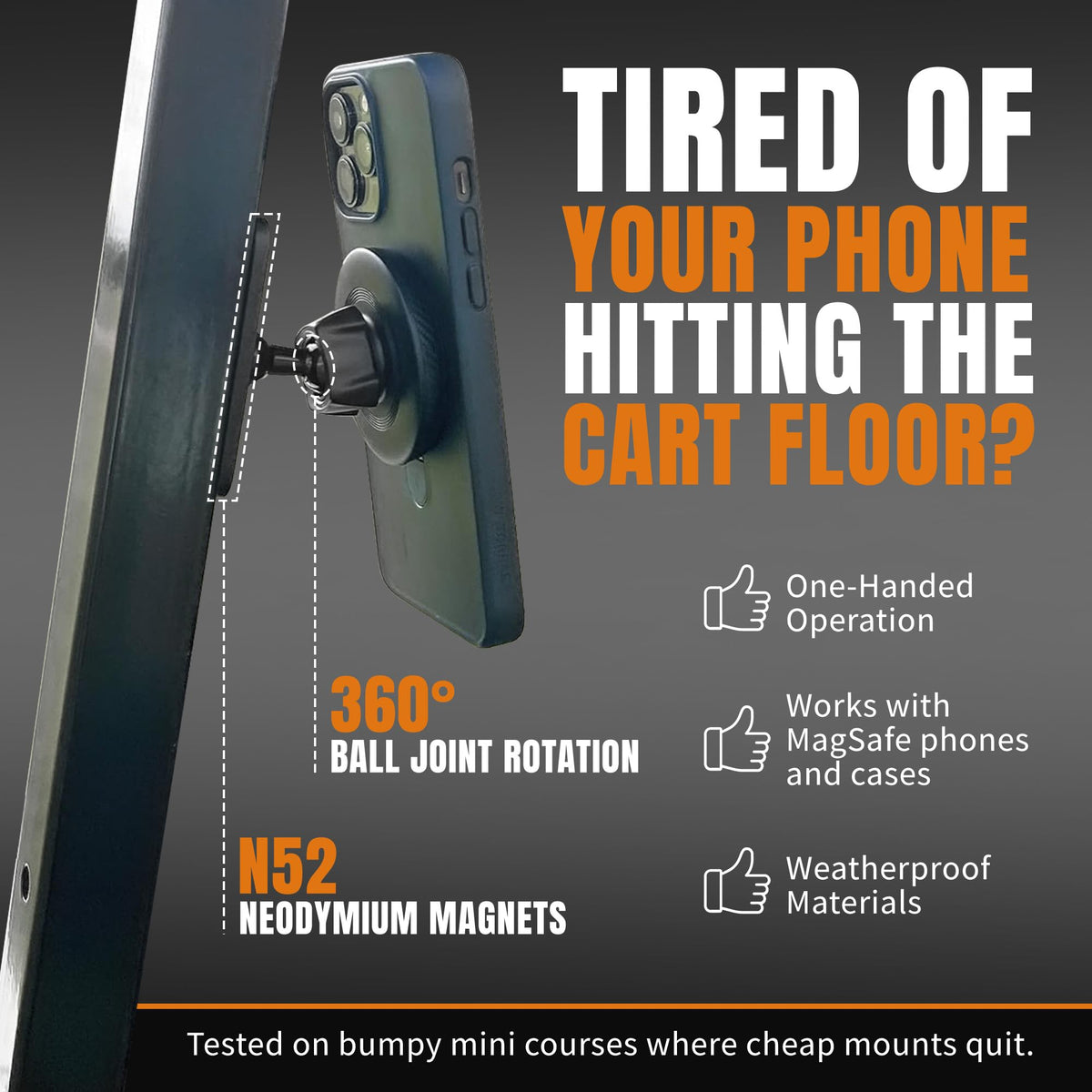 DESERT FOX GOLF 360 rotation mount lets you choose GPS or scoring angles