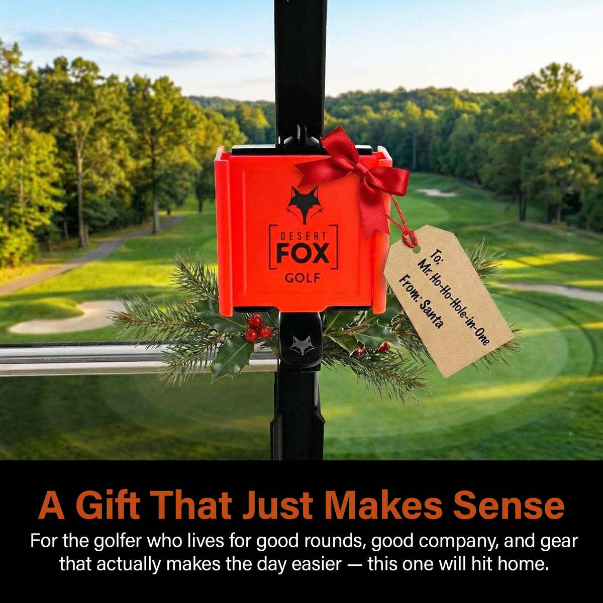 DESERT FOX GOLF adjustable cart mount keeps phones secure on rough terrain