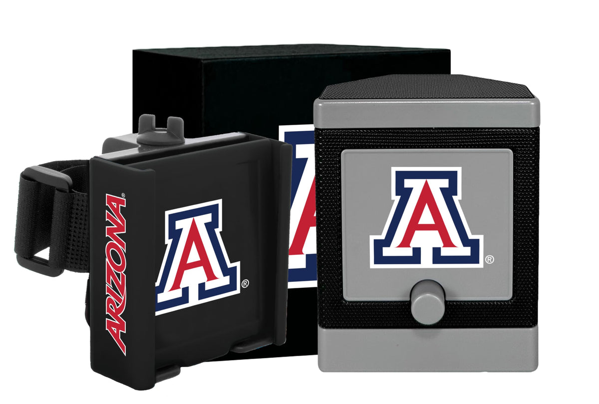 DESERT FOX GOLF Cart Phone Caddy featuring Arizona Wildcats branding on the golf cart