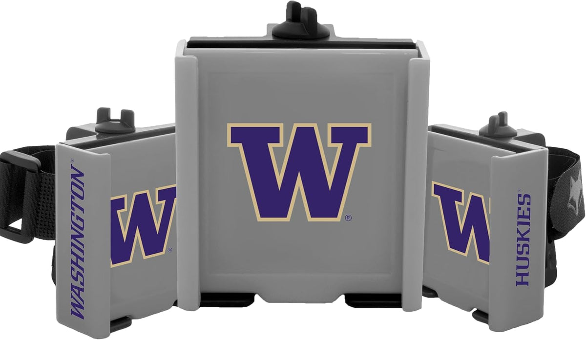 DESERT FOX GOLF cart phone caddy with Huskies graphics enhances on-course pride.