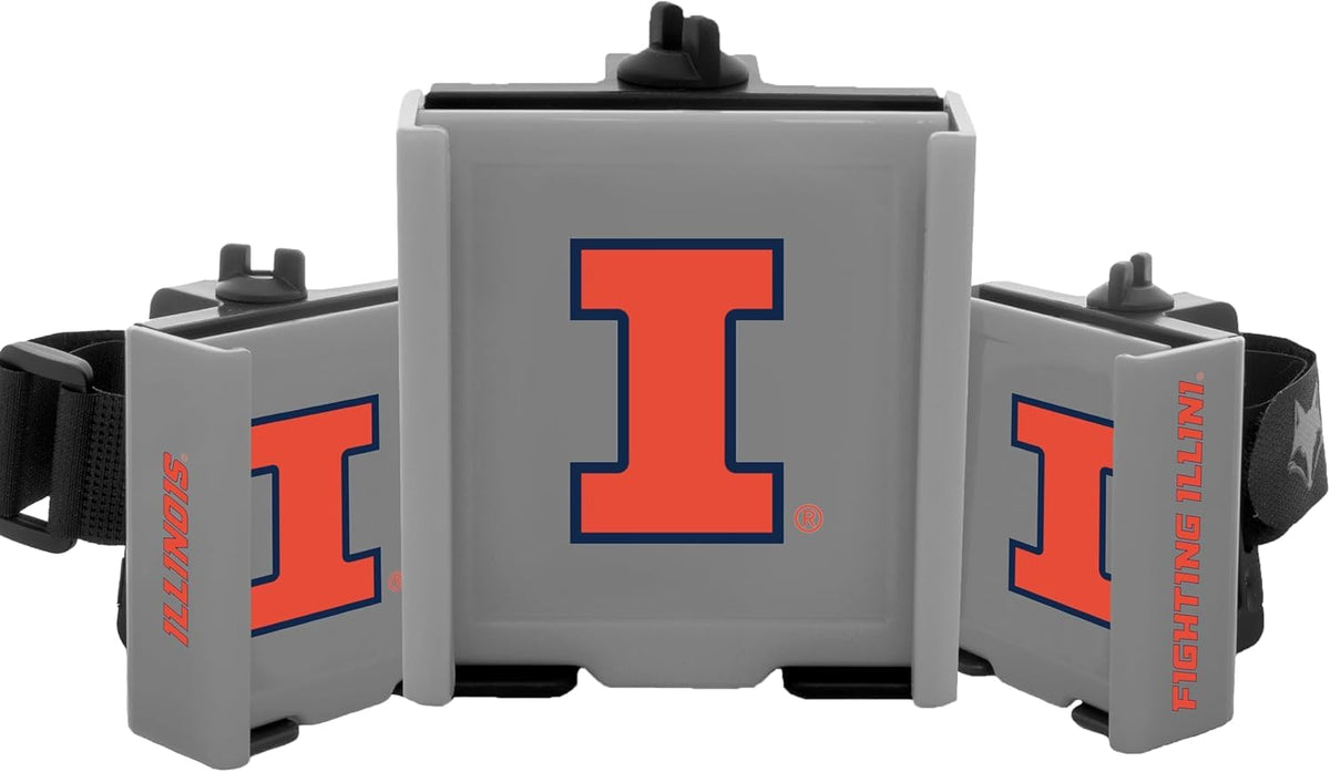 DESERT FOX GOLF cart phone caddy with Illini branding keeps your phone secure on the course.