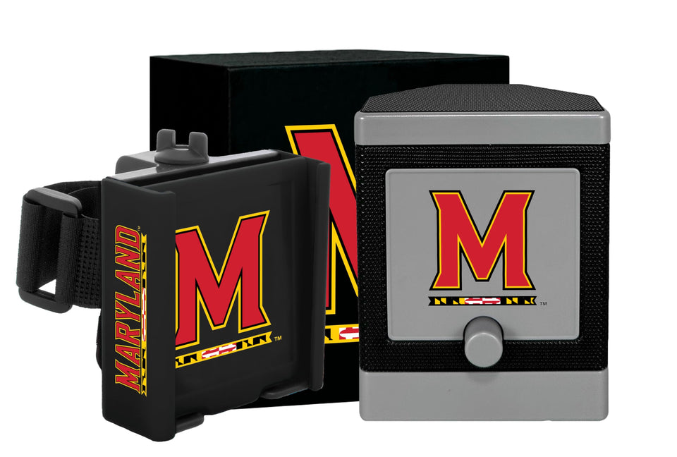 Desert Fox Golf cart phone caddy on Maryland Terrapins gift set keeps your phone secure on the course.