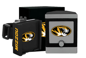 DESERT FOX GOLF Cart Phone Caddy on a Missouri Tigers golf cart for quick access.