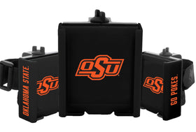 DESERT FOX GOLF cart phone caddy with OSU flag on the cart for team pride.