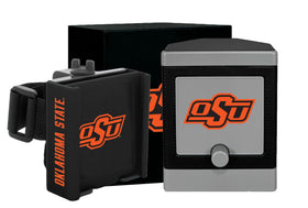 DESERT FOX GOLF cart phone caddy on OSU cart front view with secure mount