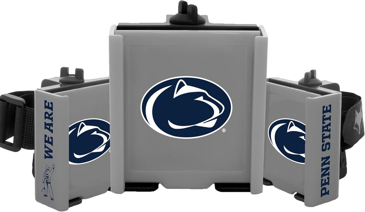 Desert Fox golf cart phone caddy with PSU crest on display for on-course pride.