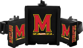 DESERT FOX GOLF cart phone caddy with Terrapins crest securely mounts on the cart.
