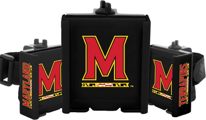 DESERT FOX GOLF cart phone caddy with Terrapins crest securely mounts on the cart.