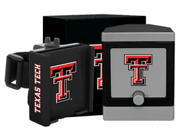 DESERT FOX GOLF cart phone caddy with Texas Tech logo for easy on-course access.
