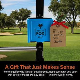 DESERT FOX GOLF cigar holder blue clip keeps your cigar stable during the swing