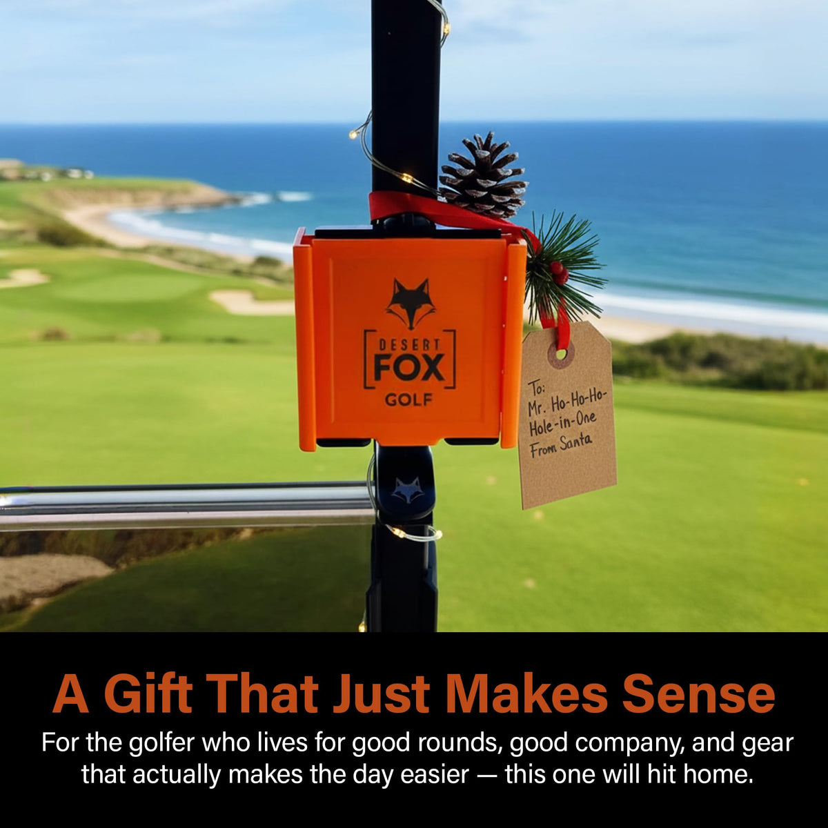 DESERT FOX GOLF Cigar Holder keeps your cigar within reach for easy on-course enjoyment.